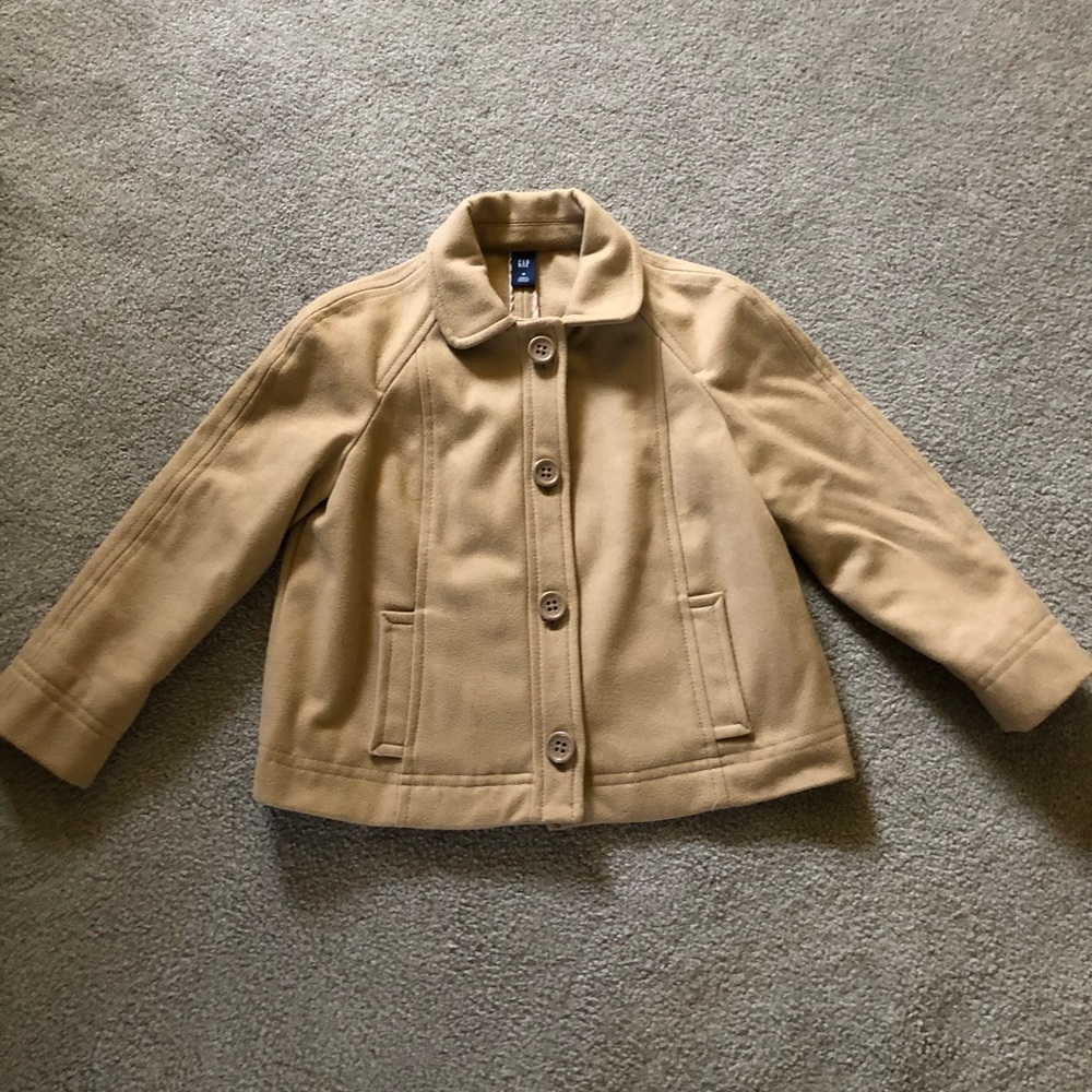 Cropped Camel Peacoat